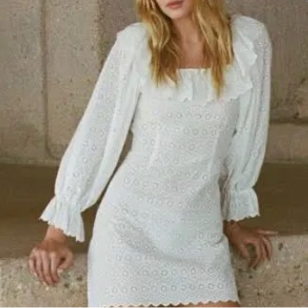 Doen Franique dress white eyelet lace size L